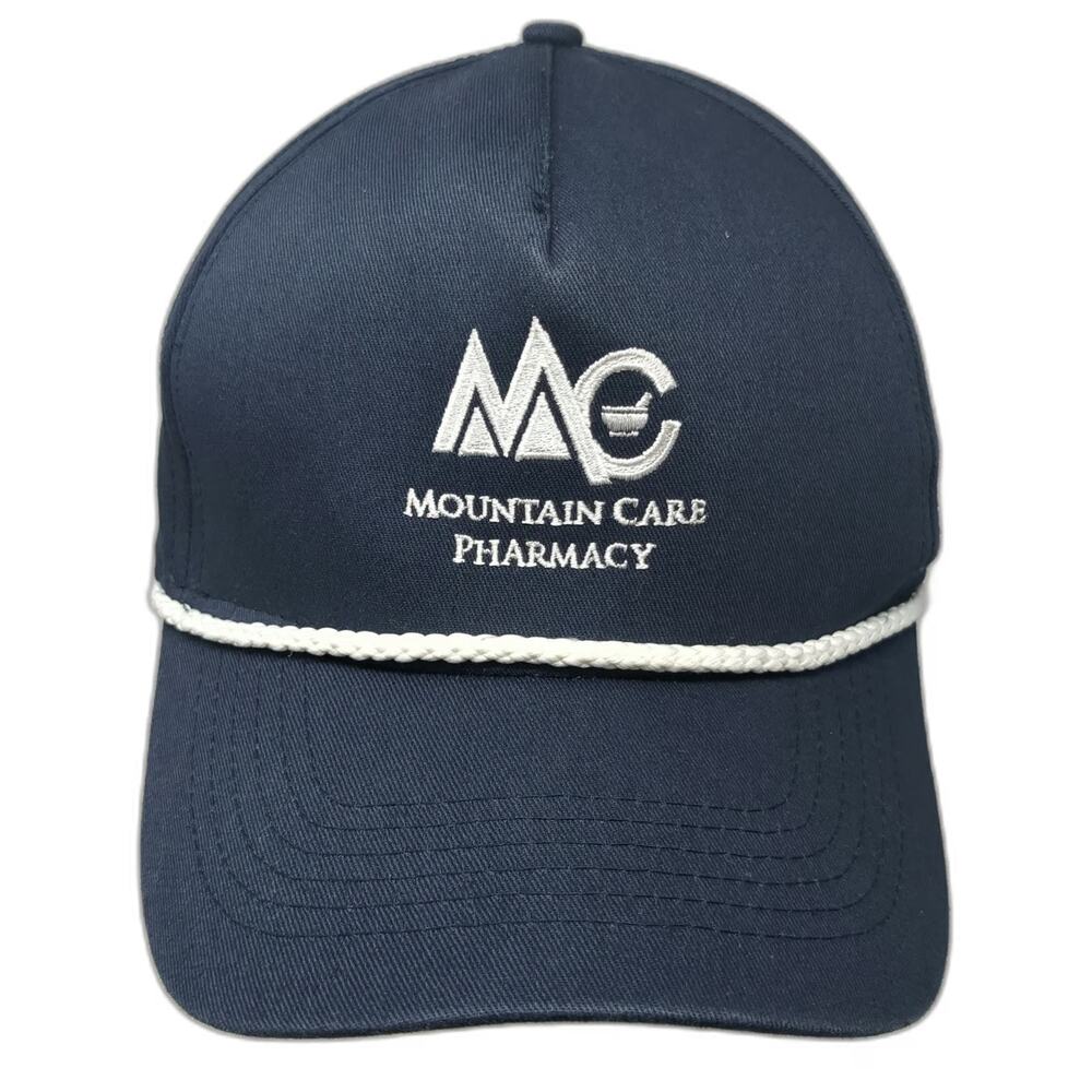 Hit 5 Panel Blue One Size Hat Mountain Care Pharmacy Rope Snapback Cotton Cap